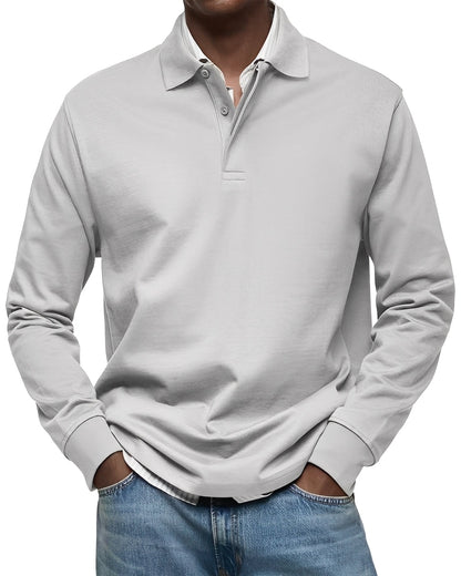 Rowan - Stilvolles Langarm-Poloshirt für Herren