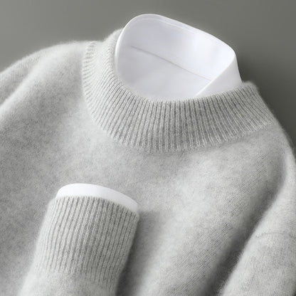 Wayne - Retro-Kaschmir-Strickpullover aus dickem Stoff für Herren