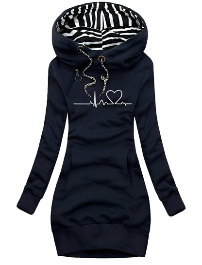 Jaidyn - Elegantes Kapuzen-Sweaterkleid für Damen