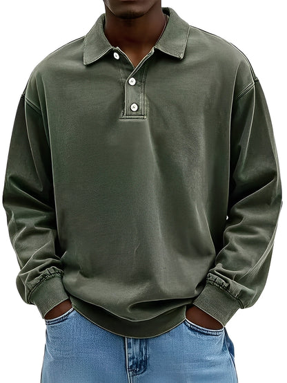 Clayton - Klassisches Herren-Poloshirt mit langen Ärmeln