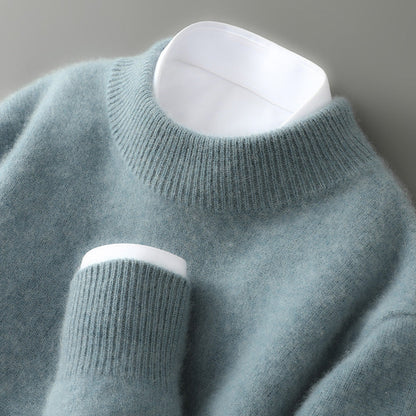 Wayne - Retro-Kaschmir-Strickpullover aus dickem Stoff für Herren