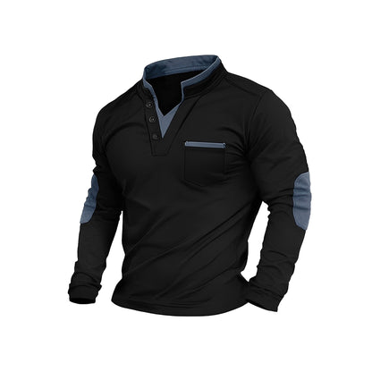 Gaspard - Einfacher V-Ausschnitt-Pullover für Herren