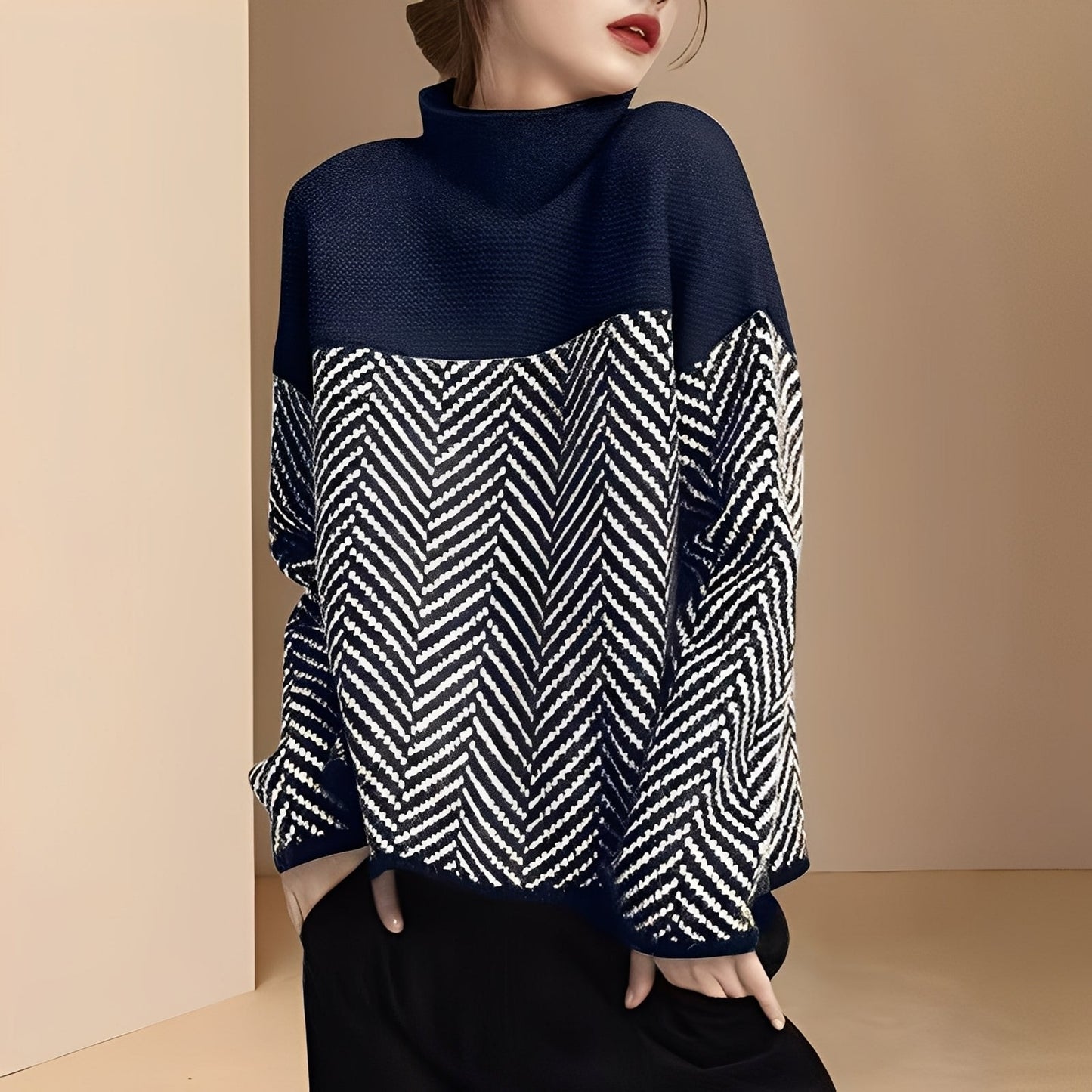 Maryann - Eleganter und weicher Damen-Rollkragenpullover