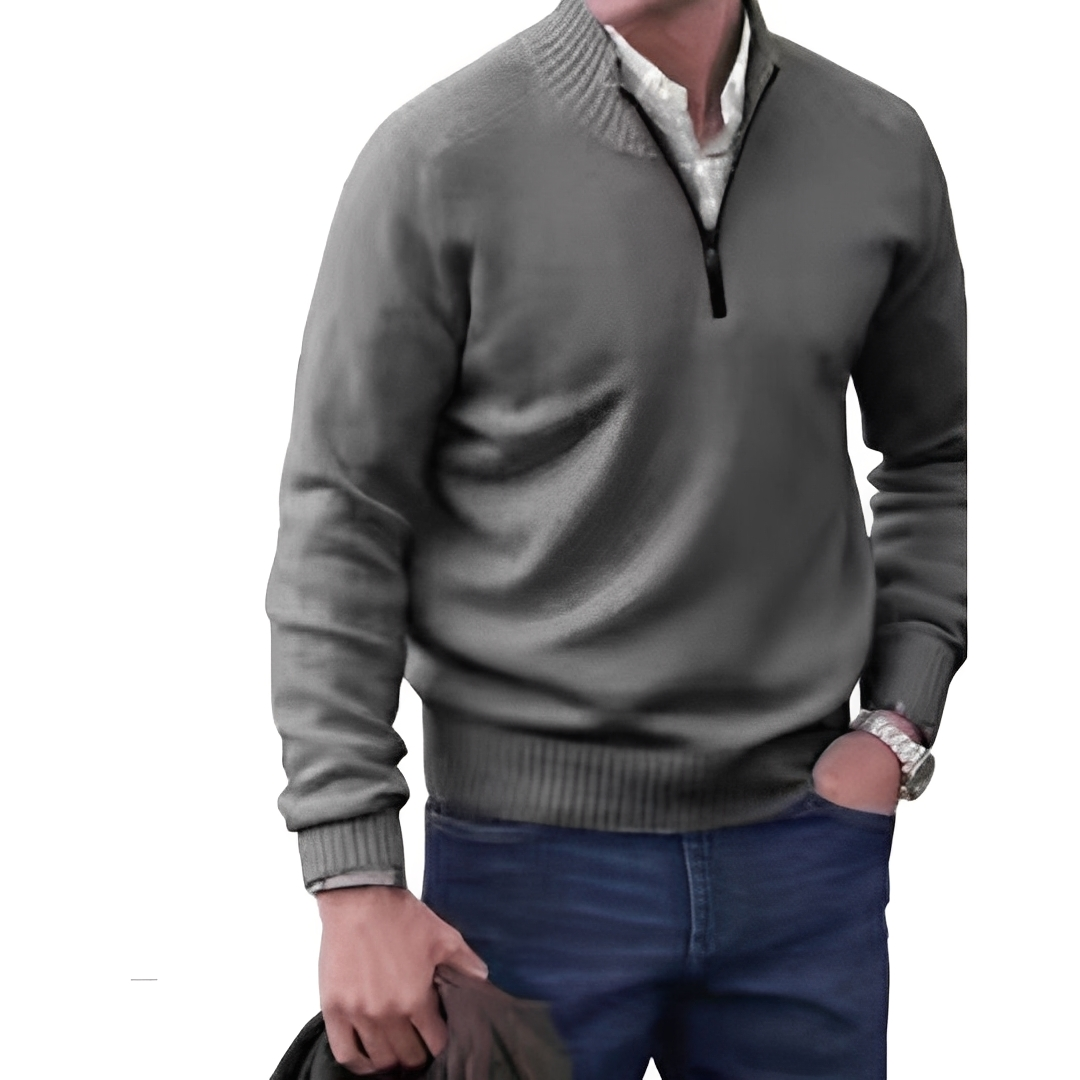 Matéo - Pullover aus Strick mit Halb-Reißverschluss für Herren