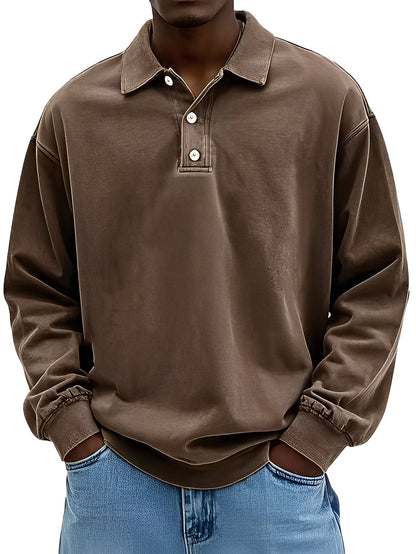 Clayton - Klassisches Herren-Poloshirt mit langen Ärmeln