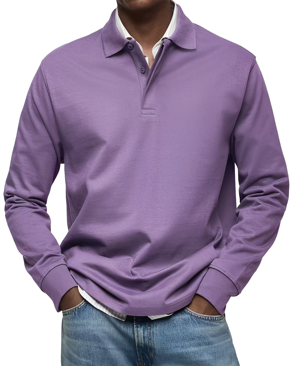 Rowan - Stilvolles Langarm-Poloshirt für Herren