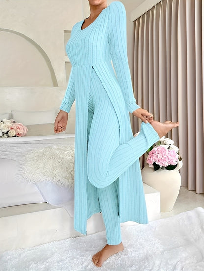 Lisabet - Elegantes Damen-Set aus weichem Rippgewebe