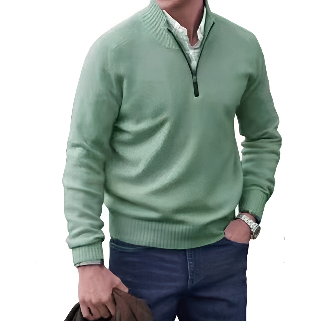Matéo - Pullover aus Strick mit Halb-Reißverschluss für Herren