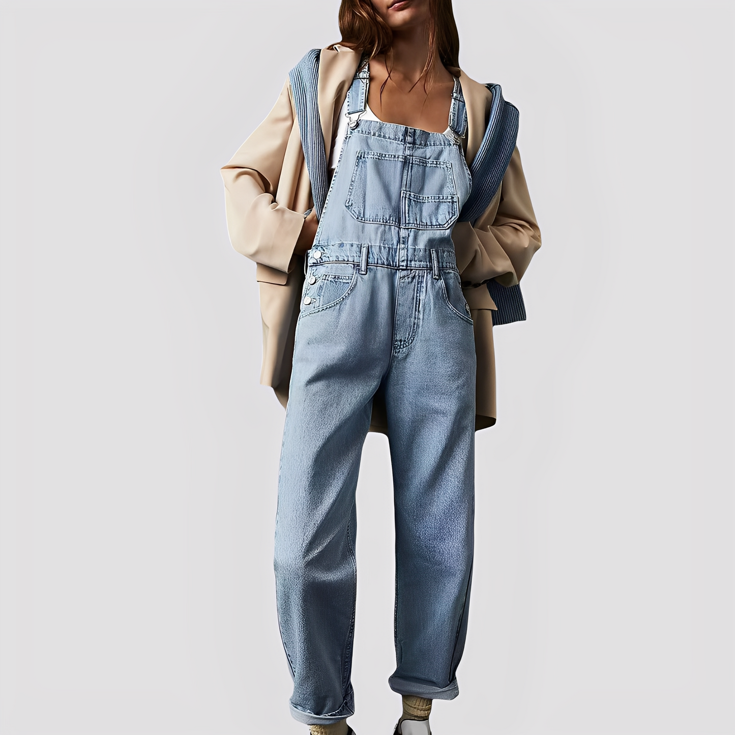 Mildred - Bequeme und zeitlose Damenjeans-Latzhose