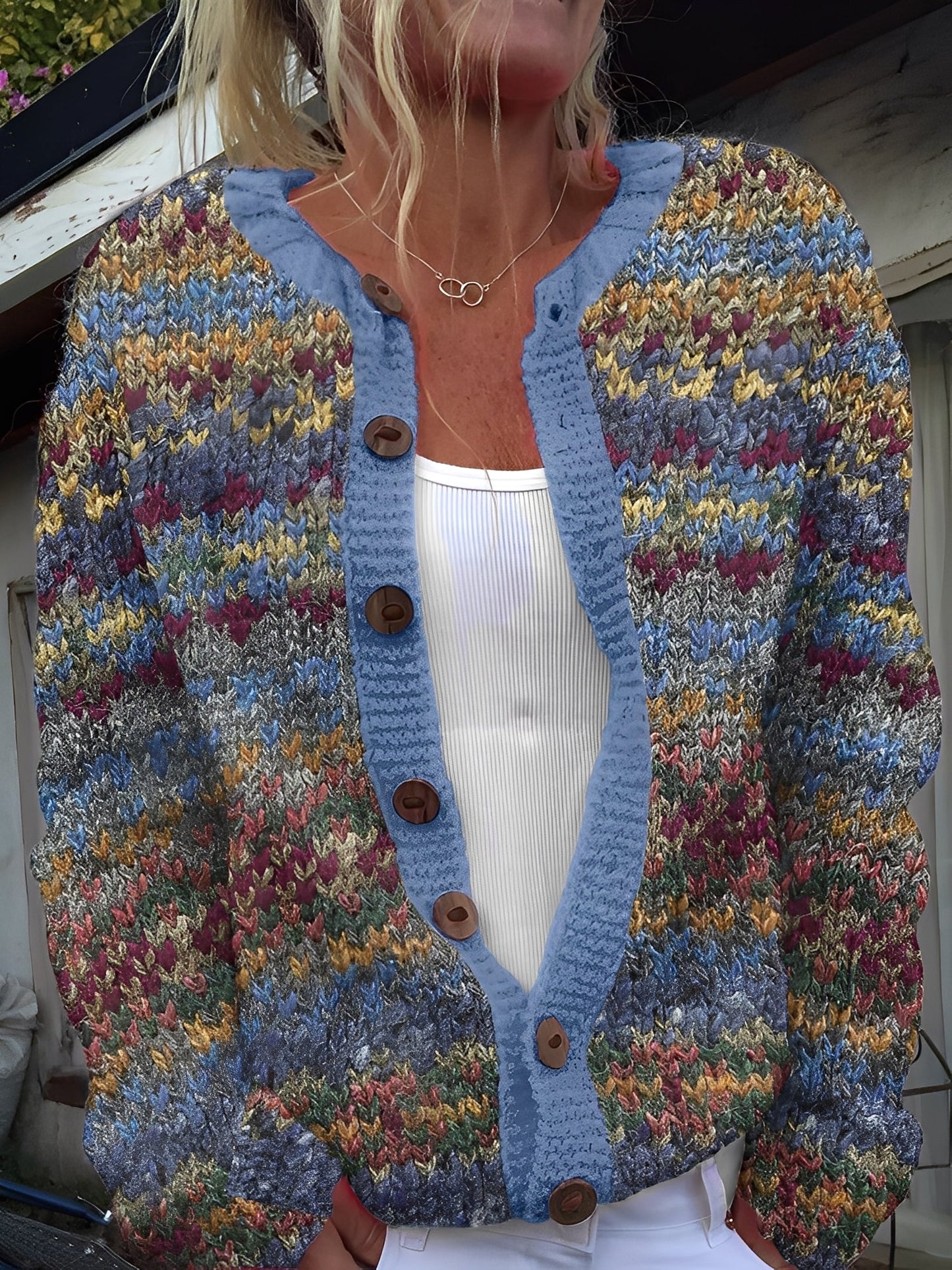 Therese - Schicke Damenstrickjacke mit Knöpfen