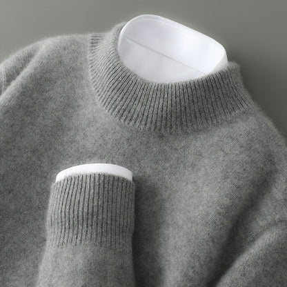 Wayne - Retro-Kaschmir-Strickpullover aus dickem Stoff für Herren