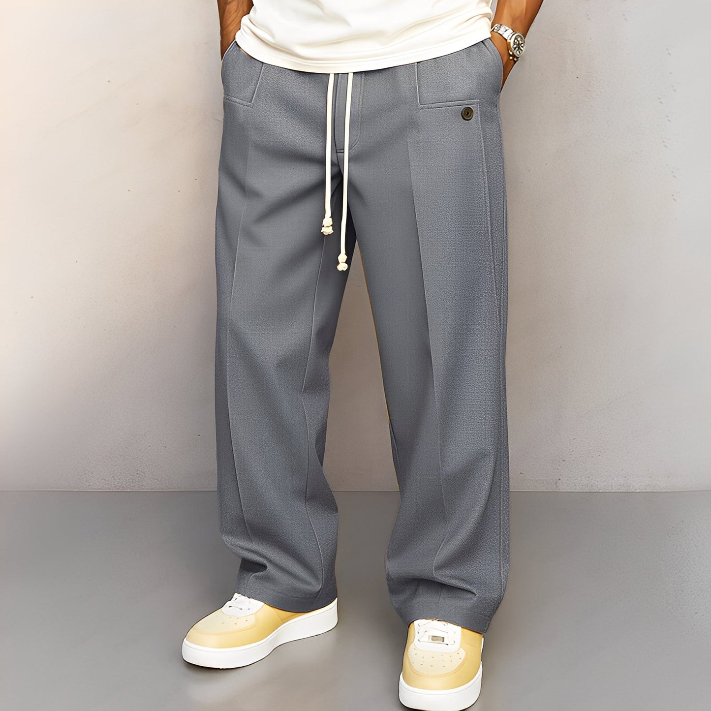 Kevin - Bequeme, lässige Hose mit weitem Bein für Herren