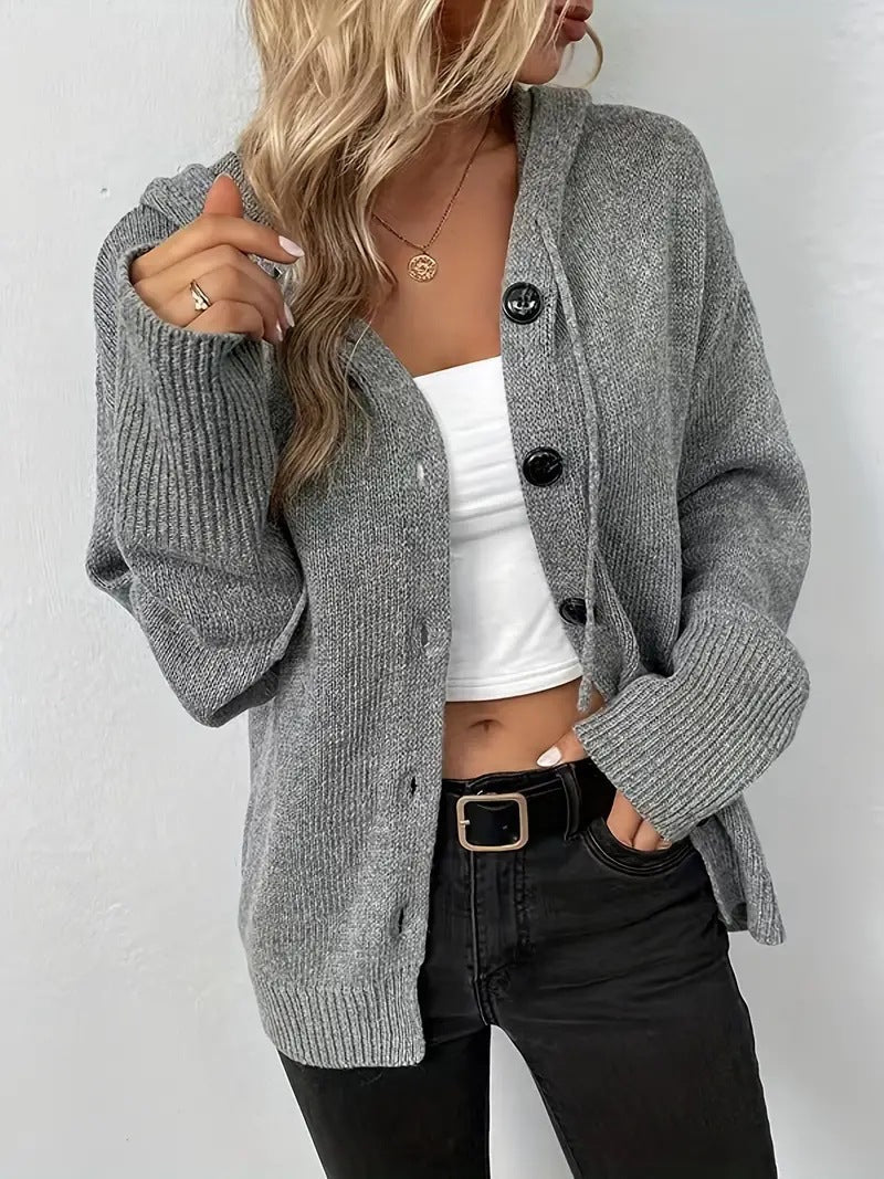 Carla - Stilvoller, warmer Damen-Hoodie-Cardigan