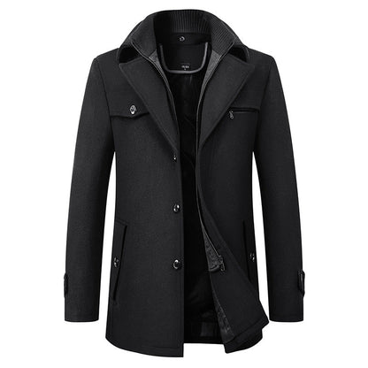 Jason - Eleganter, warmer Herren-Wollmantel
