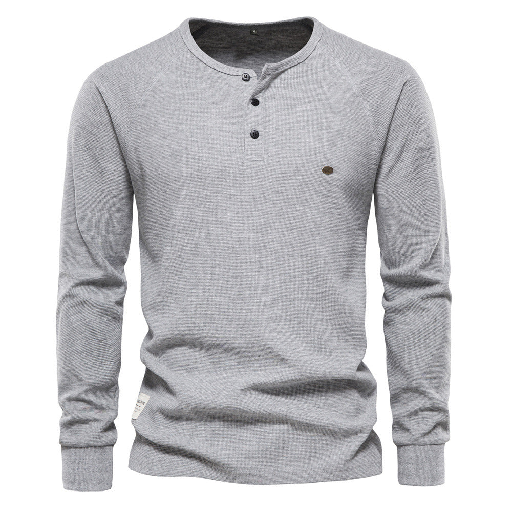 Jacob - Langes, bequemes Waffelshirt für Männer