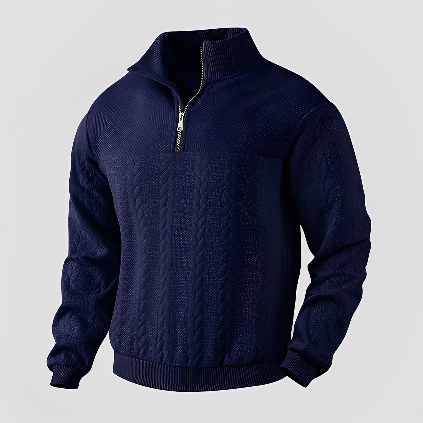 Warren - Klassischer Damen-Kaschmirpullover mit Zipper