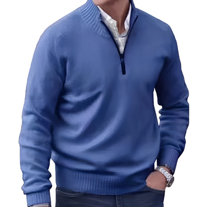 Matéo - Pullover aus Strick mit Halb-Reißverschluss für Herren