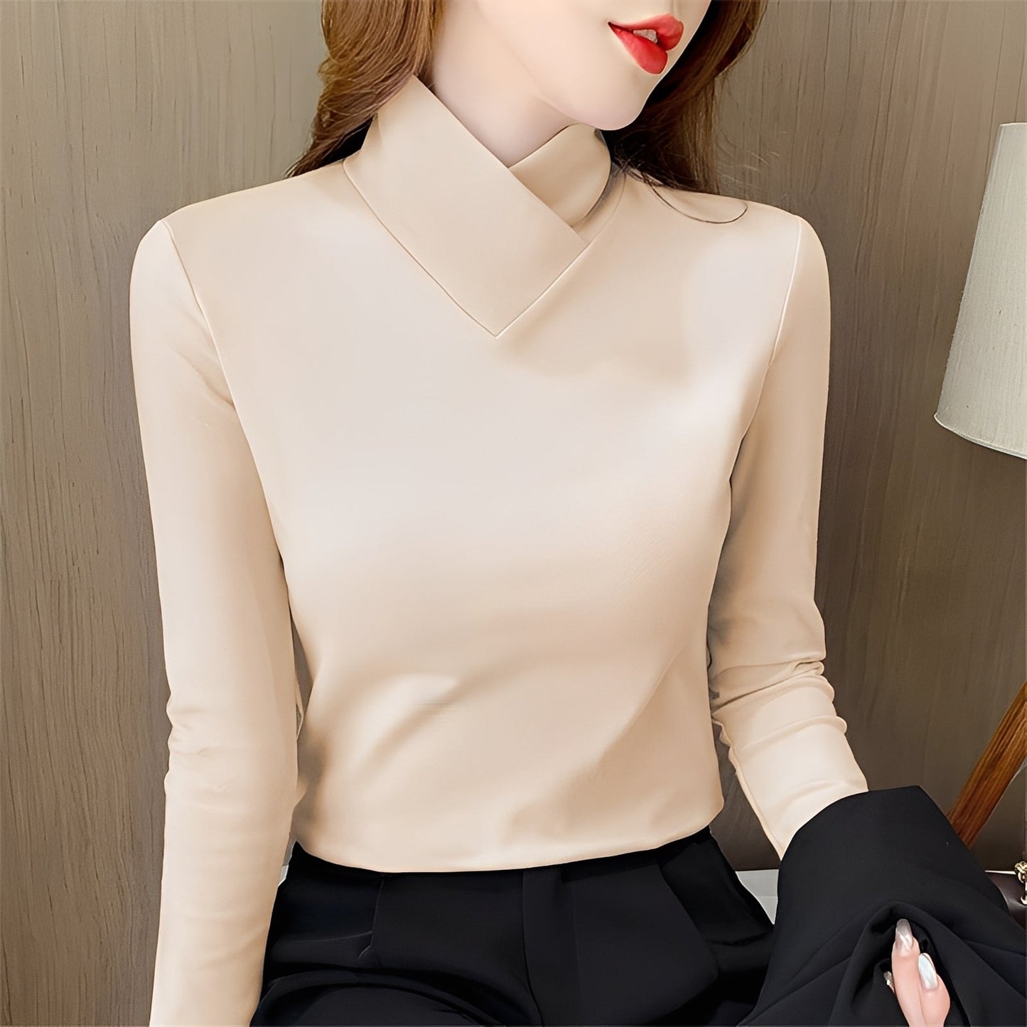 Mikayla - Eleganter, figurbetonter Damenrollkragenpullover