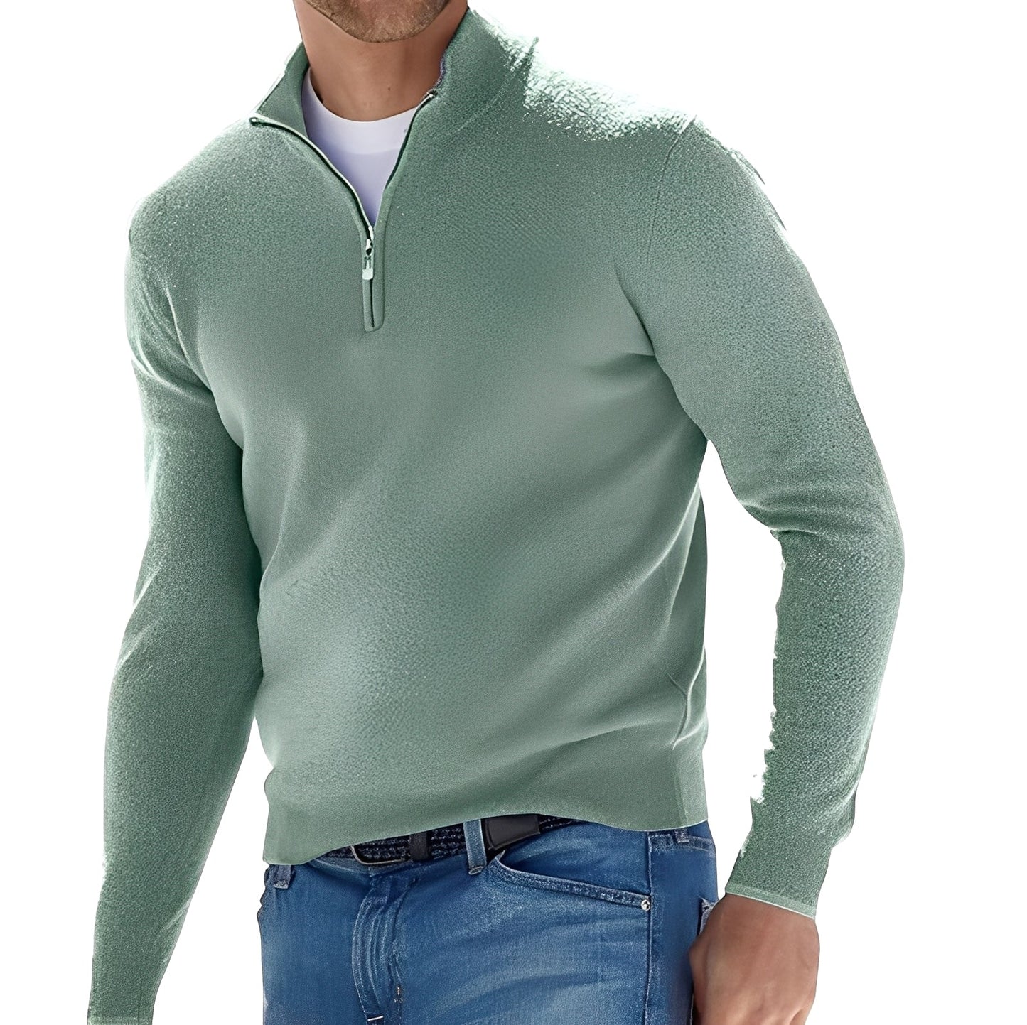 Ralph – Bequemer Herren-Kaschmirpullover mit Reißverschluss