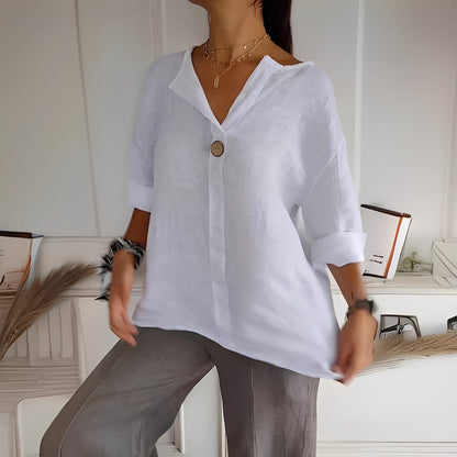 Noémie - Leichte Bluse mit V-Ausschnitt für Frauen