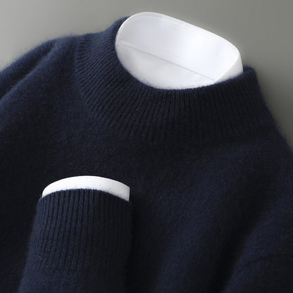 Wayne - Retro-Kaschmir-Strickpullover aus dickem Stoff für Herren