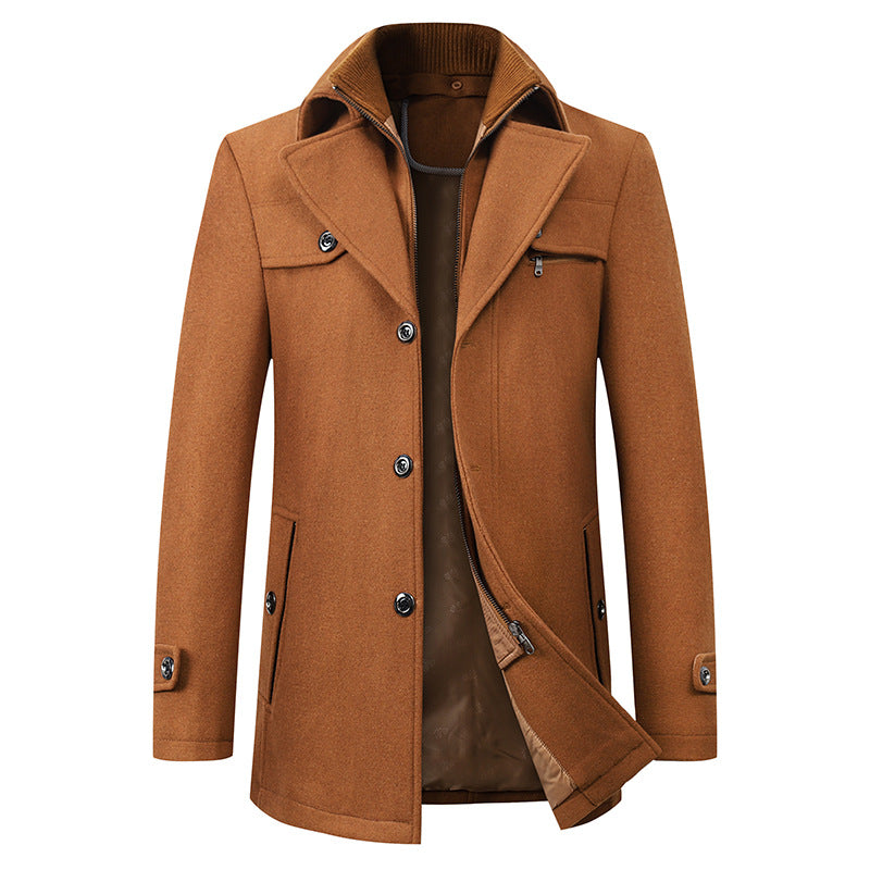 Jason - Eleganter, warmer Herren-Wollmantel