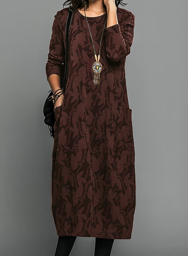 Alisha – Bedrucktes Langarmkleid