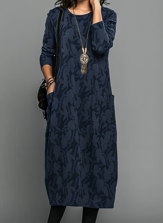 Alisha – Bedrucktes Langarmkleid