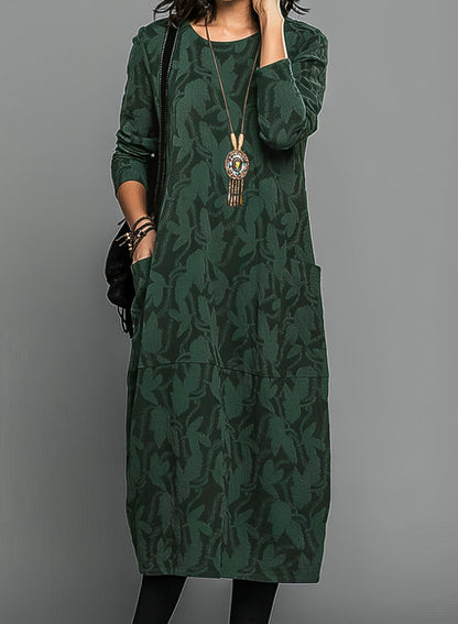 Alisha – Bedrucktes Langarmkleid
