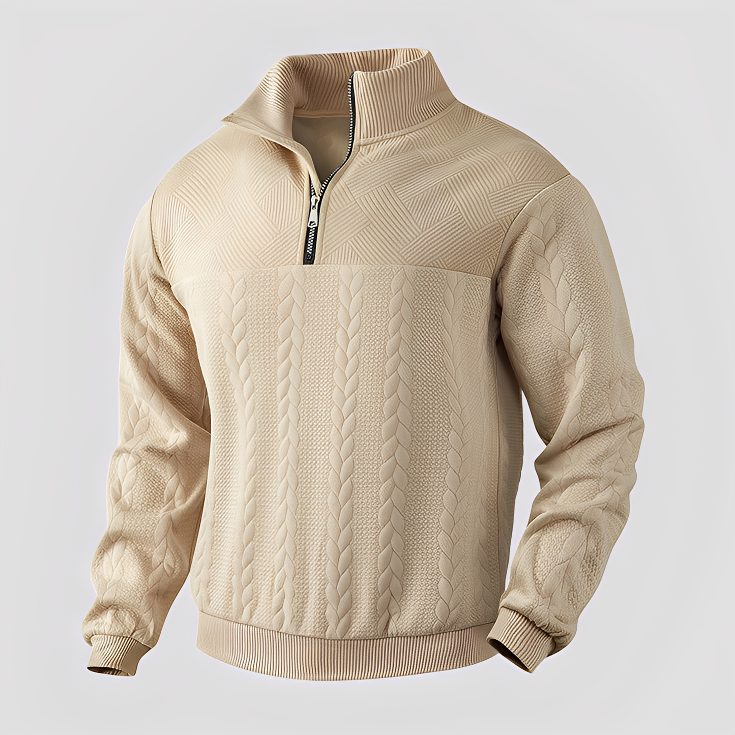 Warren - Klassischer Damen-Kaschmirpullover mit Zipper