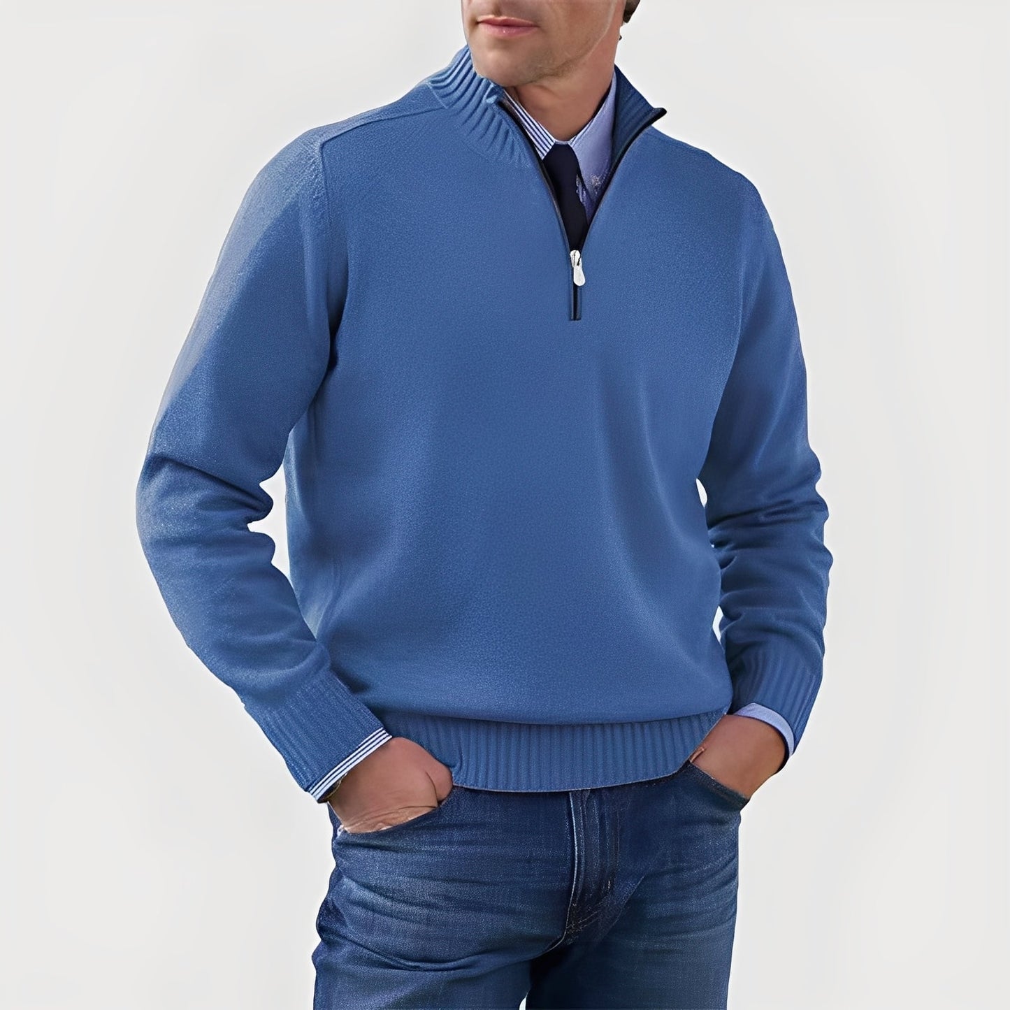 Nolan - Bequemer Herrenpullover mit Reißverschluss