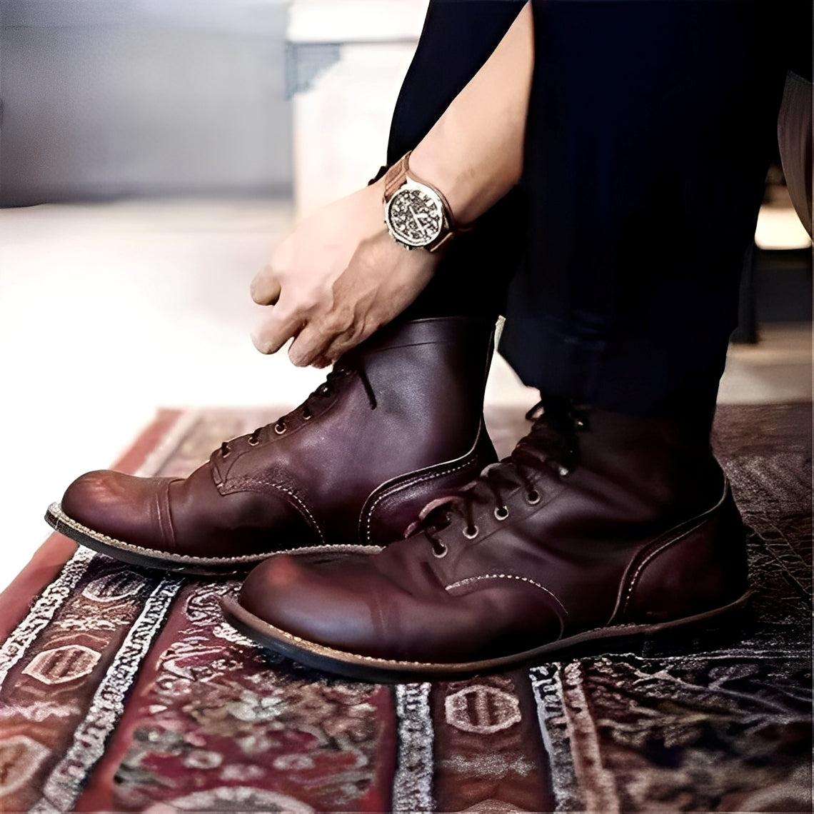 Lucrèce - Schnürstiefel aus Leder für Herren, Wintermodell
