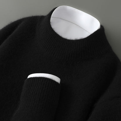 Wayne - Retro-Kaschmir-Strickpullover aus dickem Stoff für Herren