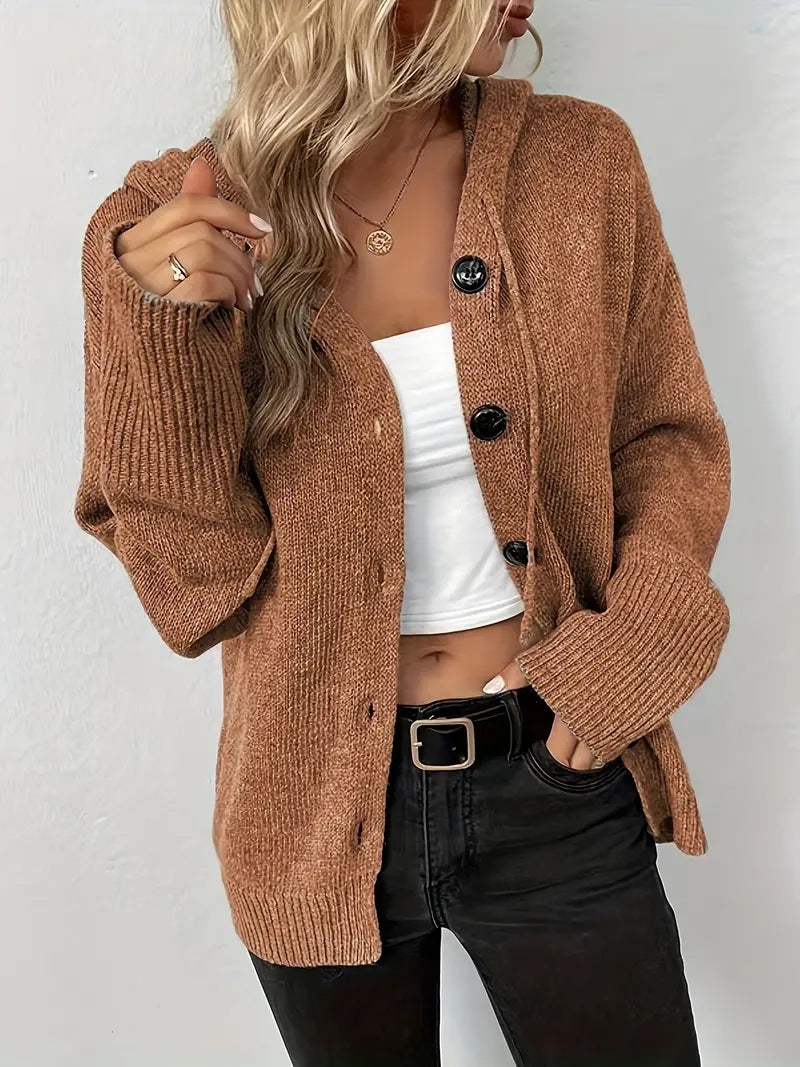 Carla - Stilvoller, warmer Damen-Hoodie-Cardigan