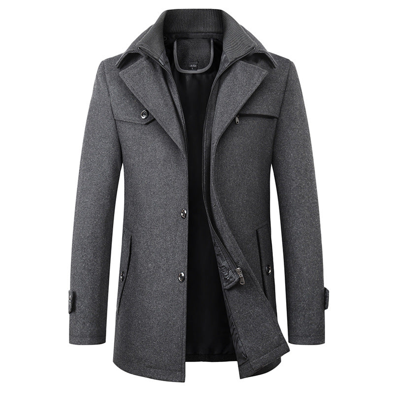Jason - Eleganter, warmer Herren-Wollmantel