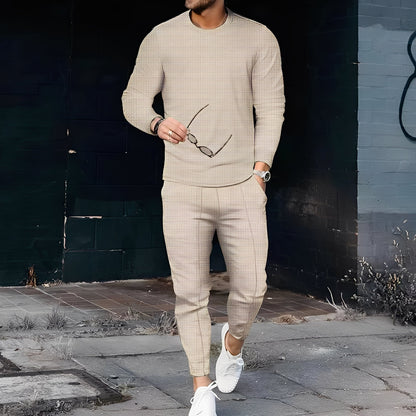 Dillan - Bequemes Slim-Fit-Herrenset mit Waffelstoff