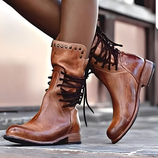 Alexandra - Lange Lederstiefel für Frauen