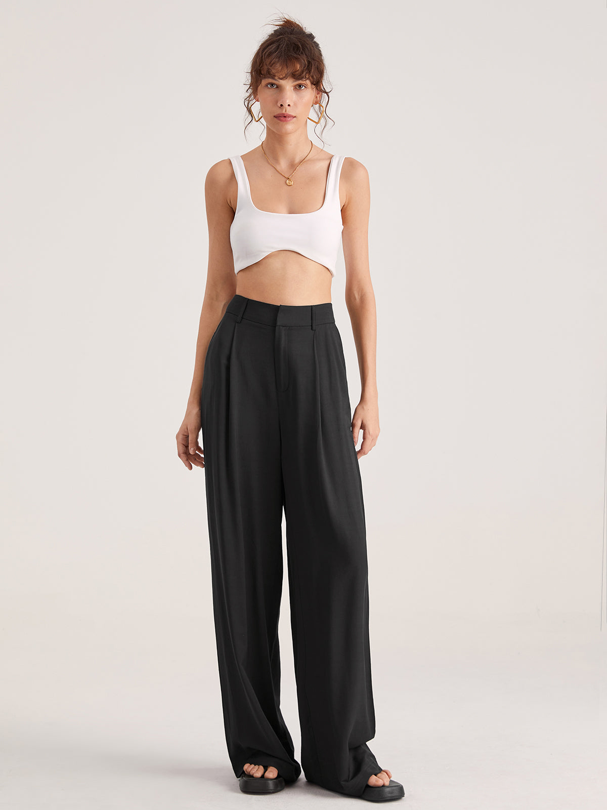 Nadia – Hochgeschnittene Faltenhose
