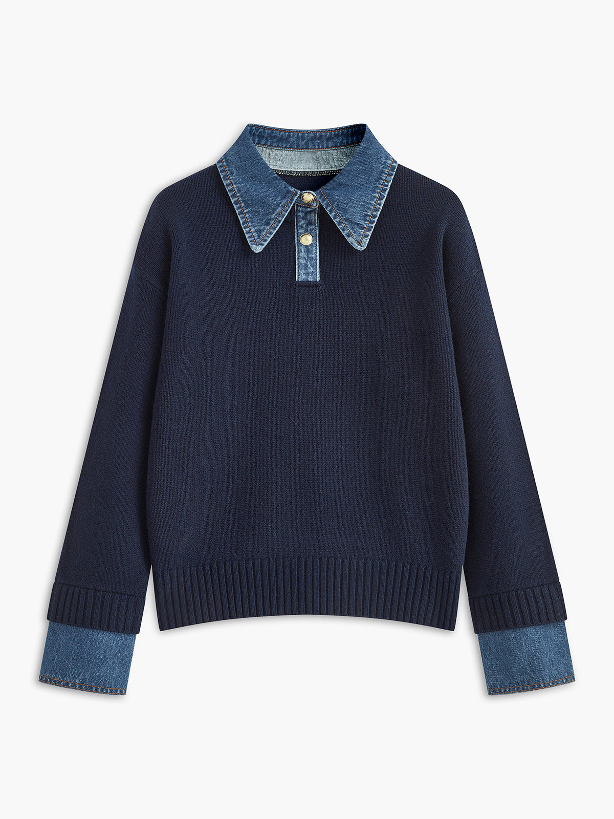 Nellie – 2-in-1 Pullover mit Revers-Detail