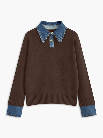 Nellie – 2-in-1 Pullover mit Revers-Detail