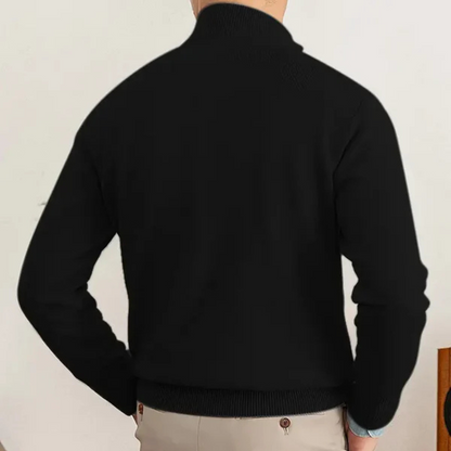 Olivier - Baumwolle Halber Reißverschluss Pullover