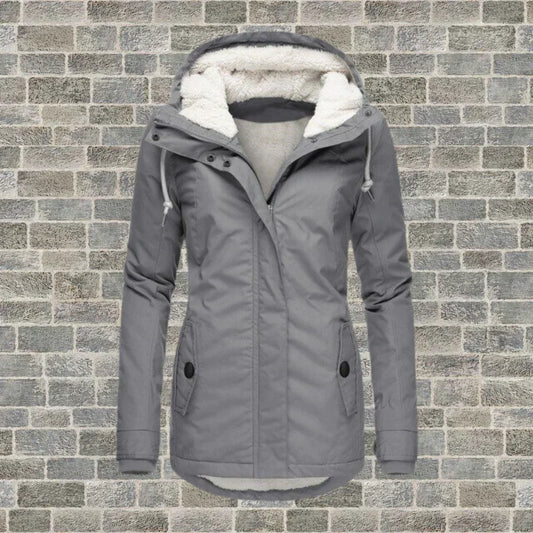 Camila – Mantel aus plissierter Baumwolle mit Kapuze