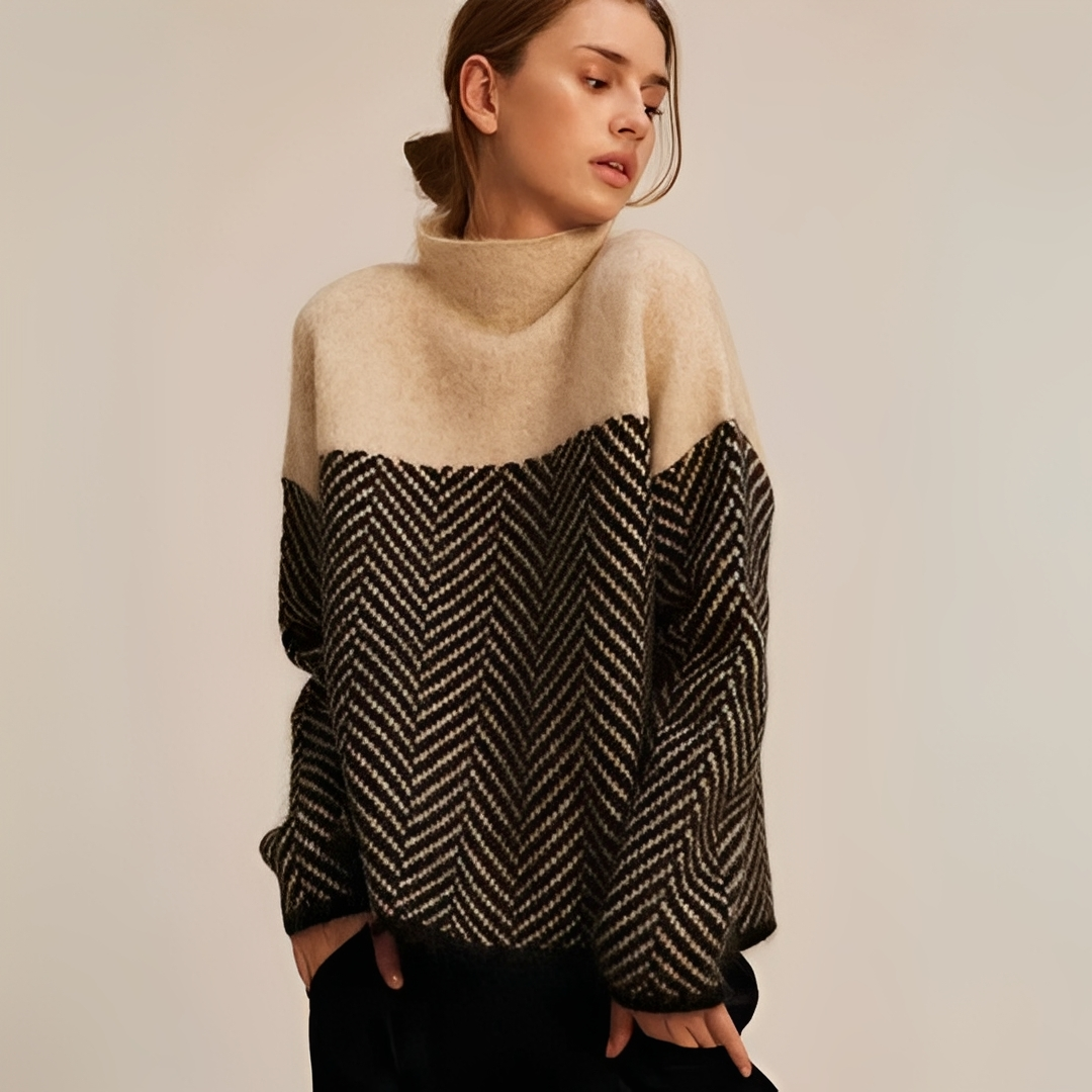 Mélodie - Bequemer Rollkragenpullover für Damen