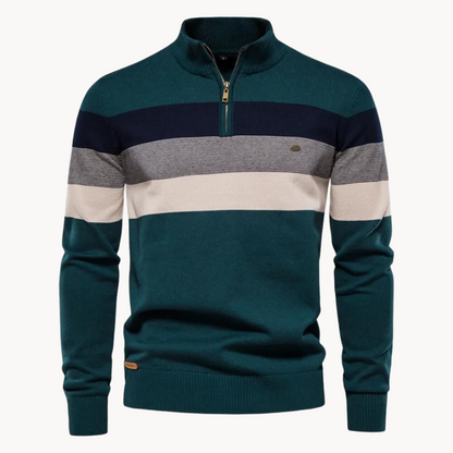 Aurullo - Pullover mit Viertel-Reißverschluss