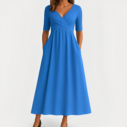 Maïka - Schickes Kleid mit V-Ausschnitt für Frauen