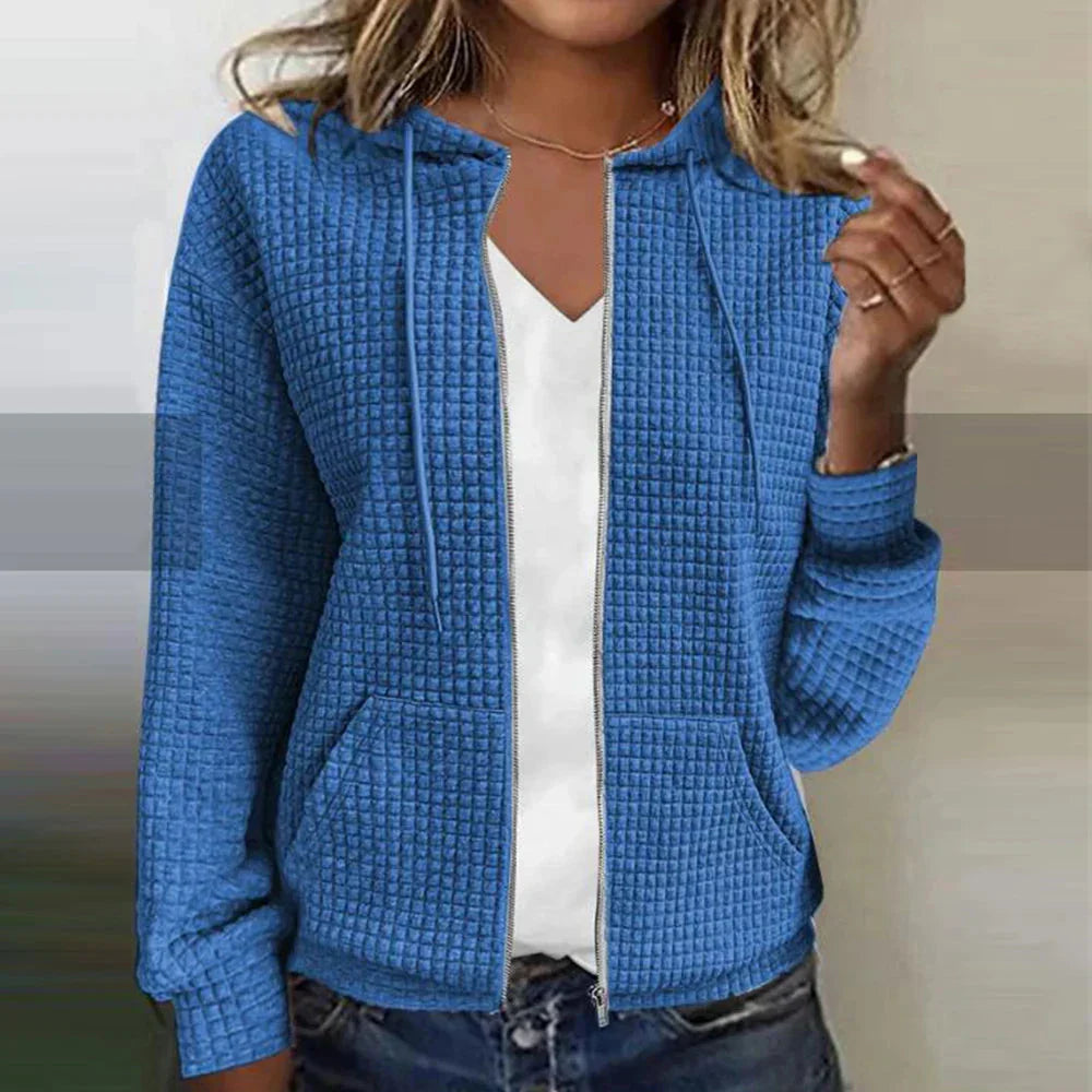 Kristel – Cardigan im Waffelstrick