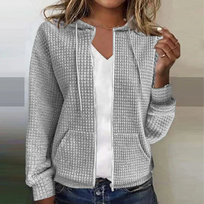 Kristel – Cardigan im Waffelstrick