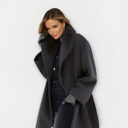 Laurette - Oversize-Wintermantel mit breitem Kragen für Damen