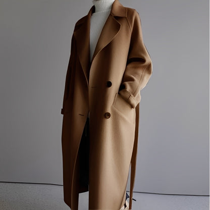 Rebekah - Stylischer, locker geschnittener Damen-Wollmantel