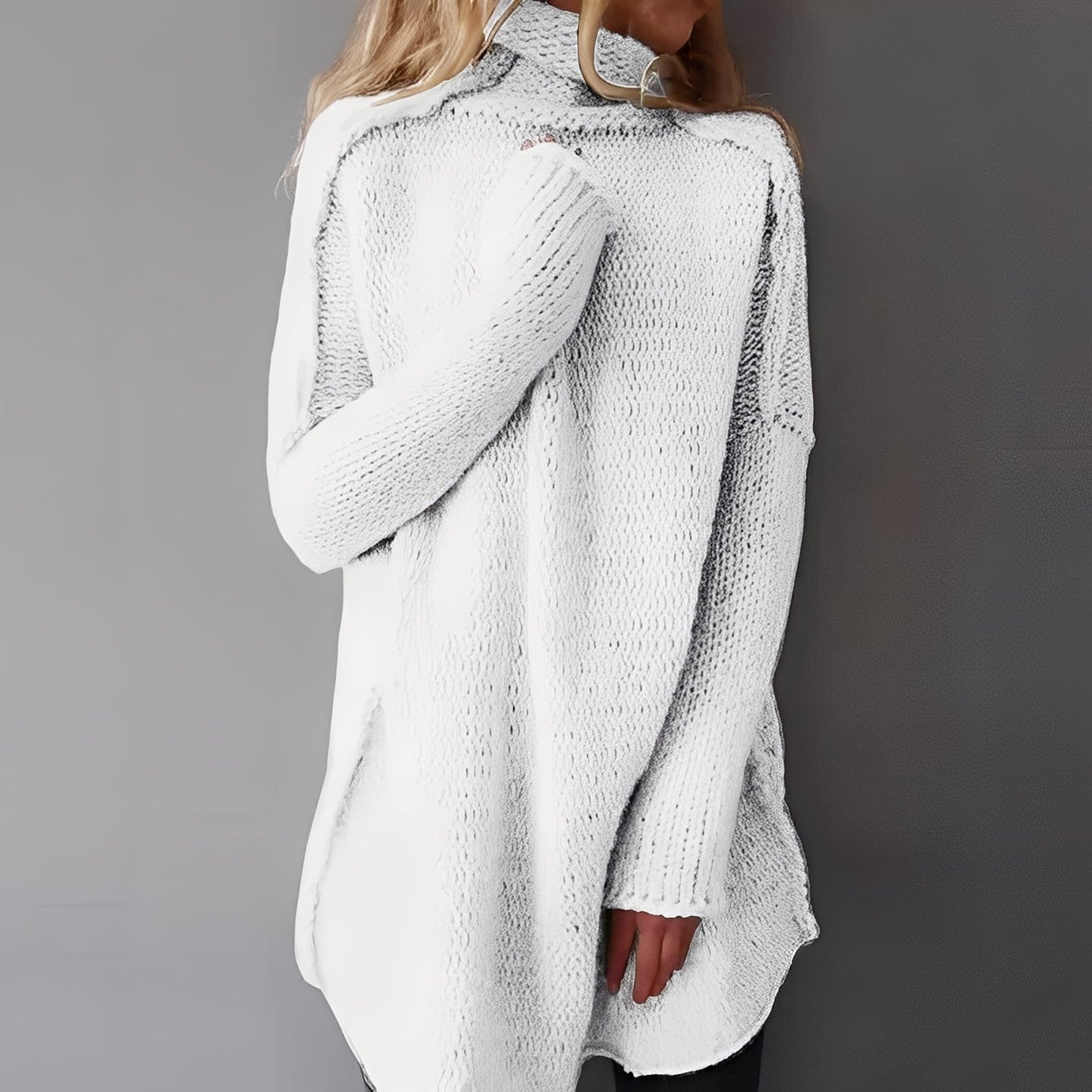 Coreen - Gemütlicher Damenpullover mit weitem Schnitt und Rollkragen